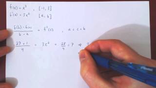 The Mean Value Theorem  Example 1 [upl. by Milone]