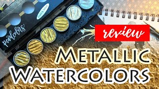 DOES FINETEC COLIRO METALLIC WATERCOLORS REALLY WORTH THE MONEY Non Sponsored Review [upl. by Teerprah888]