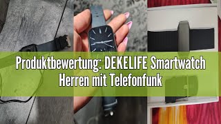 Produktbewertung DEKELIFE Smartwatch Herren mit Telefonfunktion 143quot AMOLED AlwaysOn Display Arm [upl. by Reinold904]