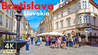 Bratislava Slovakia 🇸🇰 4K Old Town Walking Tour 2022 [upl. by Atihana]