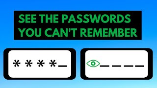 Easy Way to See Your Password Hidden Behind the Asterisks or Dots [upl. by Htiek]