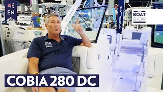 COBIA 280 DC  Walkthrough Review  The Boat Show [upl. by Kalam]