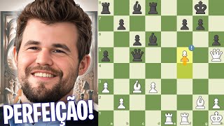 A Partida SIMPLESMENTE PERFEITA de Magnus Carlsen [upl. by Revilo458]