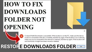 How to Fix quotDownloads folder not foundquot on Windows 781011  Restore Downloads Folder  DT [upl. by Holly-Anne]