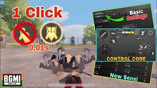 New🔥Best Sensitivity  Control CODE 5 Finger FASTER PLAYER  Perfect BGMI Settings Guide [upl. by Nallac]