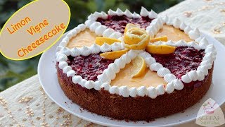 EŞSİZ LİMON KREMASI amp LEZZETLİ VİŞNE SOSU İLE ÇİZKEK🍋CHEESECAKE 🍒KOLAY ANLAŞILIR BİR TARİF [upl. by Brant]