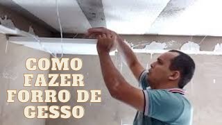 COMO FAZER REBAIXAMENTO DE GESSO PASSO A PASSO [upl. by Eisor]