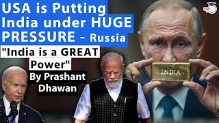 India is a GREAT POWER but USA is putting a lot of pressure  Russia speaks at UN about India [upl. by Reinhart]