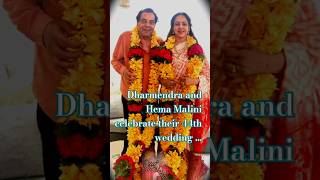 Dharmendra and Hema Malini celebrate their 44th wedding bollywood song reels  lovely couple [upl. by Yetsirhc]