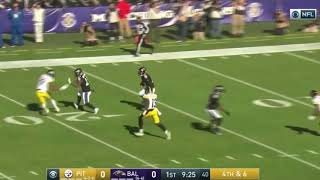 Ben Roethlisberger Punt vs Ravens  NFL Highlights [upl. by Adnicaj]