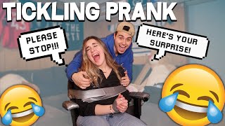 TICKLING PRANK ON MY GIRLFRIEND HILARIOUS [upl. by Einatsed853]