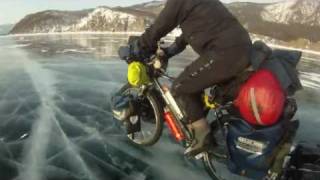 Black Ice Cycling Lake Baikal Part2 [upl. by Romina545]