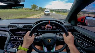 POV Widebody Novitec Lamborghini Urus Esteso with extra loud exhaust [upl. by Haim]