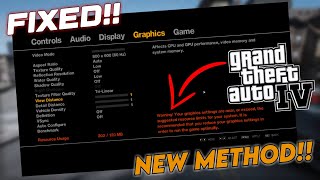 GTA 4 Low Graphics Memory Problem Fixed   GTA 4 Graphics Problem Fix  GamerDrix [upl. by Yllek855]