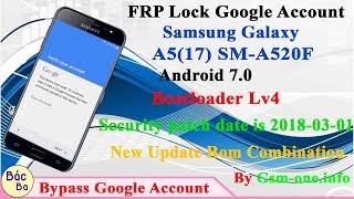 Update FRP Google Account Samsung Galaxy A517 SMA520F Android 70 Bootloader Lv4 Rom Combination [upl. by Aliam]