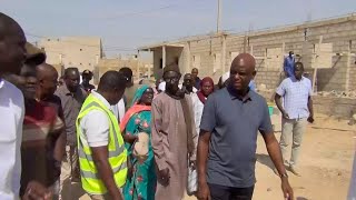 Infrastructures scolaires et de Voirie  Mansour FAYE satisfait de l’état d’avancement des travaux [upl. by Airotnahs598]