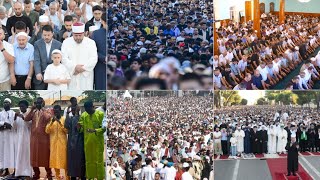 Millions of Muslims around the world unite to perform the Eid al Adha prayer [upl. by Ativad]