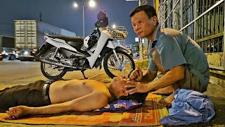 No more 2 Massage Now its 3  ASMR Massage on the Street [upl. by Ebag]