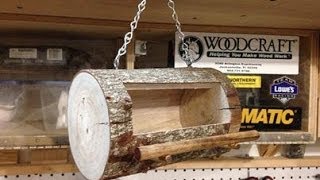 How To Make a Log Bird Feeder [upl. by Mmada]