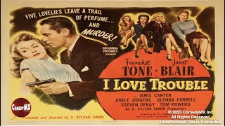 I Love Trouble  1948  Franchot Tone  Full Movie [upl. by Kimon279]