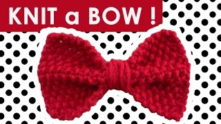 How to Knit a Bow in Seed Stitch [upl. by Anelad]