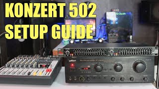 How to Connect EQUALIZERMIXER amp SPEAKERS on KONZERT 502  Integrated Amplifiers Setup [upl. by Jueta]