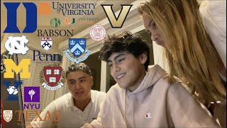 College Decision Reactions 2022  Ivies Duke Vandy NYU UNC and more [upl. by Aitetel768]