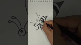 How to Draw Bee Honey Bee [upl. by Leuqim598]