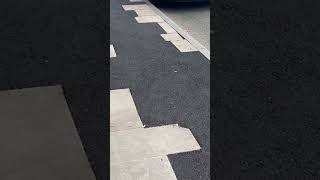 Residents blast wonky repair job after paving stones are replaced with tarmac  SWNS [upl. by Rabiah]