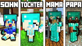 PRO FAMILIE IN MINECRAFT  VOM BABY ZUM PRO [upl. by Akeryt]