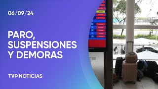 Conflicto aeronáutico el paro en Ezeiza y Aeroparque afecta a 150 vuelos [upl. by Lat]