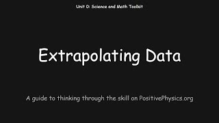 Extrapolating Data Using an estimation technique  Science amp Math Toolkit [upl. by Mozza]