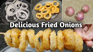 How To Make Fried Onions  Crispy Onions Rings  onionrings onionringsrecipe [upl. by Esbenshade]