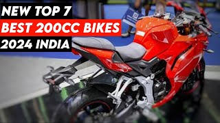 Top 7 New Best 200cc Bikes In India 2024Powerfull BikesYamahaBajajTVsHondaktmHeroBest Bikes [upl. by Menashem491]