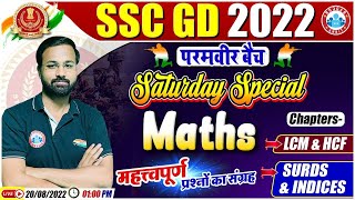 LCM amp HCF in Maths Surds amp Indices Maths Questions Practice SSC GD Exam 2022 Maths Practice Set [upl. by Gnuhp]