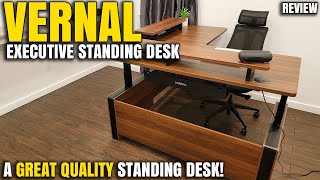 My New Office Setup  Vernal Executive LShaped Standing Desk Review [upl. by Alohcin]