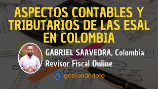 Aspectos Tributarios y Contables de las ESAL en Colombia  Gabriel Saavedra [upl. by Aurthur654]