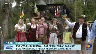 Blumenau realiza esquenta da Oktoberfest com evento animado [upl. by Bonina]