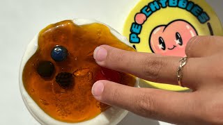 Reviewing Peachybbies part 4 Souffle Pancakes 🥞 asmr slime slimeasmr explore peachybbies [upl. by Notfilc]