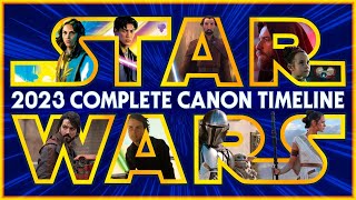 Star Wars The Complete Canon Timeline 2023 [upl. by Naujet]