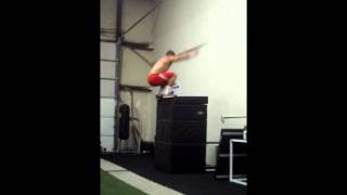 62quot Box Jump  Pittsburg State University RB Ryan McNerlin  TopSpeedTrainingcom [upl. by Aikcir]