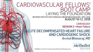 Acute Decompensated Heart Failure and Cardiogenic Shock Arvind Bhimaraj MD [upl. by Mowbray]