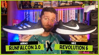 ADIDAS RUNFALCON 30 vs NIKE REVOLUTION 6 [upl. by Amandi]