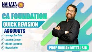 ACCOUNTS QUICK REVISION FOR CA FOUNDATION BY RANJAN MITTAL PART1 [upl. by Shieh]