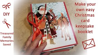 DIY Christmas Card Keepsake Booklet [upl. by Bartolomeo169]