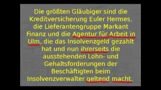 Schlecker  Agentur für Arbeit in Ulm als Gläubiger will sein Geld zurück [upl. by Ahseital]