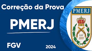 CORREÇÃO DA PROVA DA PMERJ FGV 2024 [upl. by Airdnaz]