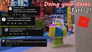 ANOTHER EPIC DARES ON ROBLOX Roblox RoBeats [upl. by Aynotan]