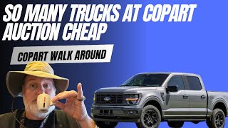 So Many Trucks At Copart Cheap Copart Walk Around [upl. by Enehpets]