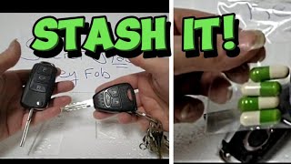 Secret Stash Key Fob DEMONSTRATION amp REVIEW [upl. by Ydnam456]